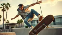 Pria AS Pecahkan Rekor Dunia, Seimbangkan Skateboard di Dagu Lebih dari Satu Jam