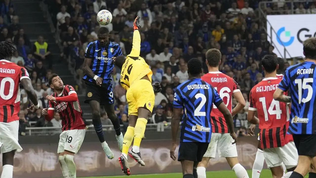 Serie A 2024/2025: Derby della Madonnina, Inter Milan vs AC Milan di pekan ke-5 (c) AP Photo/Luca Bruno