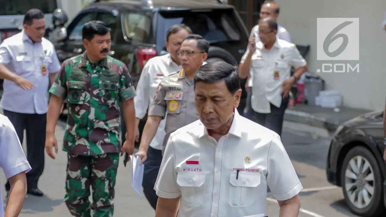 Bersama Panglima TNI dan Kapolri, Wiranto Bahas RUU KUHP hingga Karhutla