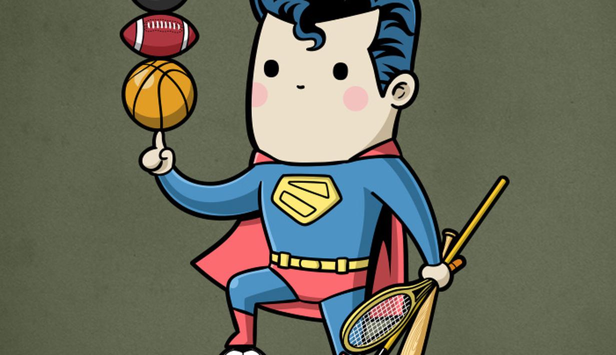 Komik Lucu Ketika Superhero Menekuni Dunia Olahraga 