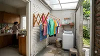 Tempat Jemur Baju yang Aman dari Cipratan Hujan untuk Rumah Lebih Praktis dan Rapi
