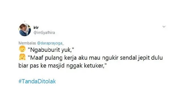 ajakan bukber ditolak (foto: @imsyafhira)