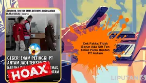 Cek Fakta: Tidak Benar Ada 109 Ton Emas Palsu dari PT Antam