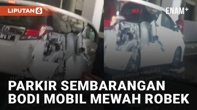 Sebuah mobil mewah mendapatkan karma karena parkir sembarangan mengundang perhatian