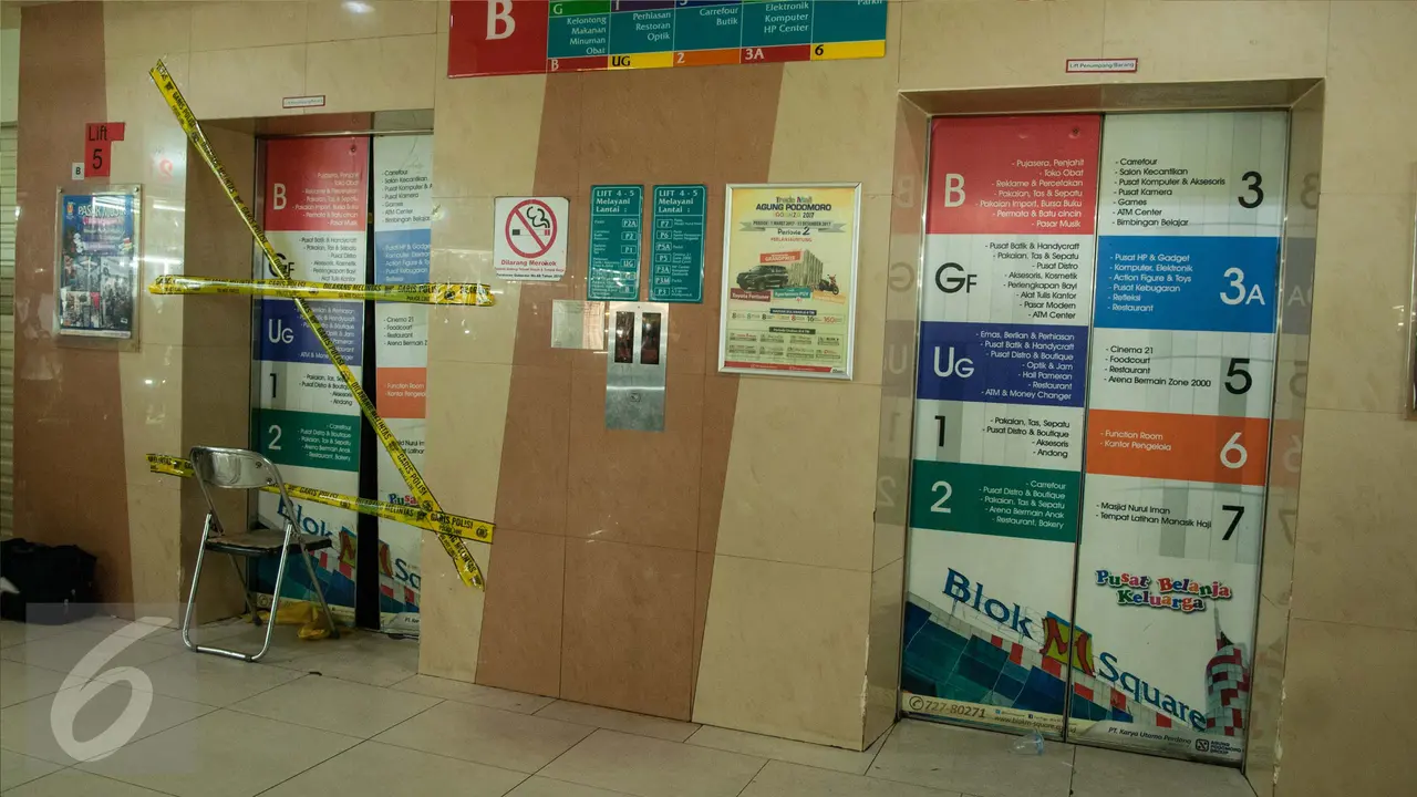 20170317-Lift Pengunjung Mal di Blok M Square Jatuh-Gempur