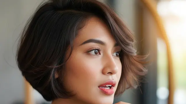 Ide Potongan Rambut Pendek Bervolume ala Korea untuk Wanita Aktif