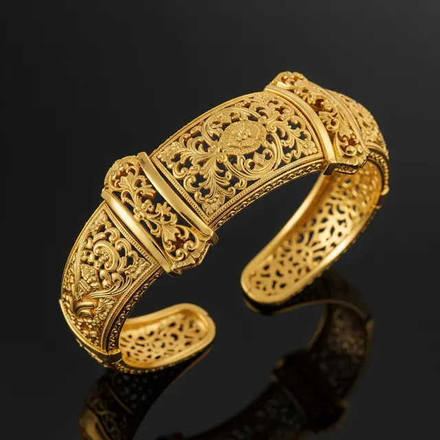 Model Gelang Emas Ukir yang Cocok Jadi Tabungan Emas