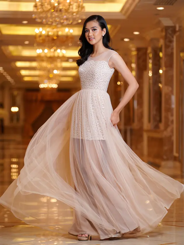 Baju Brokat Kombinasi French Lace Import