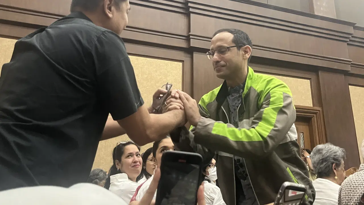 Sejumlah Artis dan Influencer Hadiri Sidang Pledoi Nadiem Makarim. (Liputan6.com/Radityo Priyasmoro)