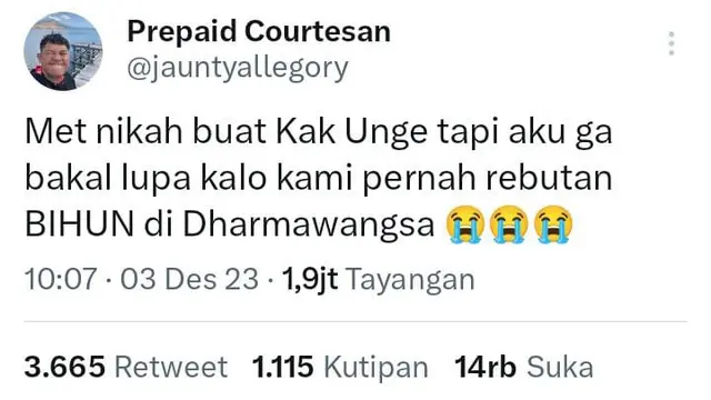 Potret ucapan netizen (Sumber: Aplikasi X)