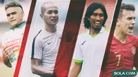 Kolase - Pemain Cristian Gonzales, Kurniawan Dwi Yulianto, Budi Sudarsono, Egy Maulana Vikri (Bola.com/Adreanus Titus)