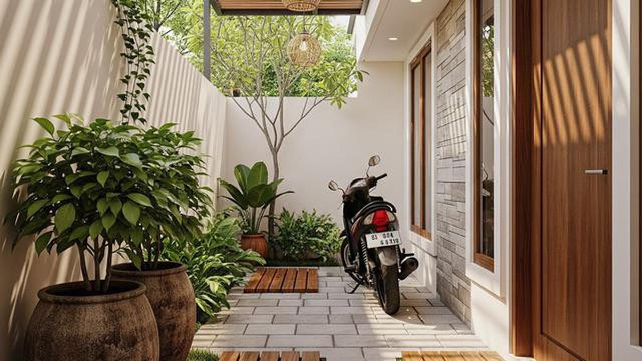 7 Desain Teras Rumah Sempit, Solusi Muat Motor Tetap Bergaya Minimalis Estetik dan Praktis