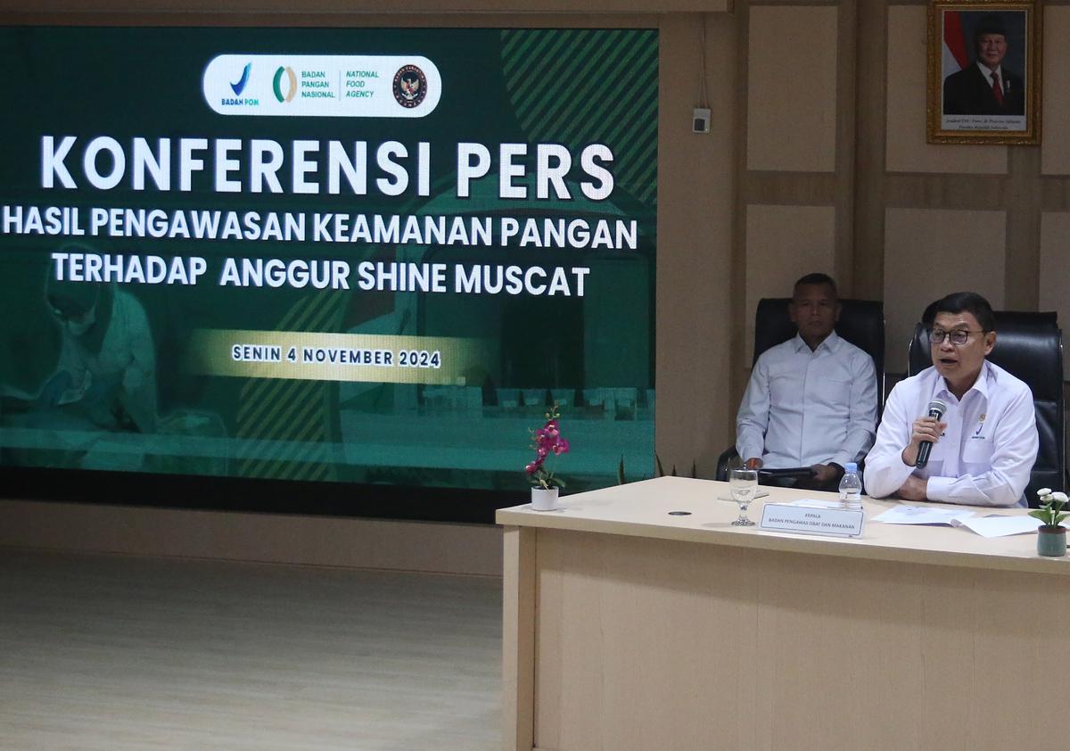 BPOM dan Bapanas konpres soal anggur shine muscat