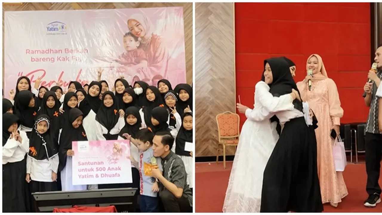 6 Momen Fuji Santuni 500 Anak Yatim, Tak Kuasa Tahan Tangis Ingat Gala