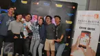 Sejumlah peserta berpose di photo booth yang telah disediakan panitia di CGV Blitz, Bandung, Minggu (7/8). Cinemaholic dan Panasonic Viera gelar nonton bareng Rebel's Team. (Liputan6.com/Gempu M Surya)