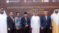 Ketua Bidang Infrastruktur, Tata Ruang dan Perhubungan BPP HIPMI (kedua dari kiri) hadir pada acara Forum Investasi Indonesia di Dubai (IIFD) 2023 (Istimewa)