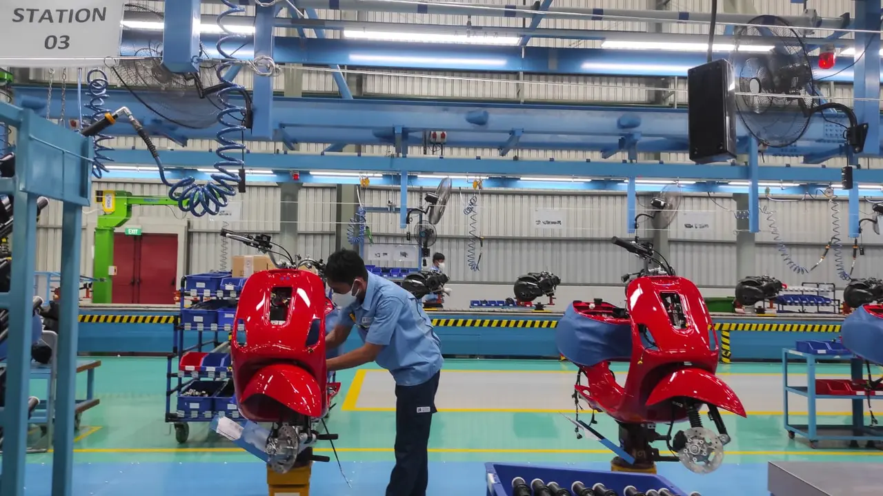 Piaggio Resmikan Pabrik Baru di Indonesia (Arief A/Liputan6.com)