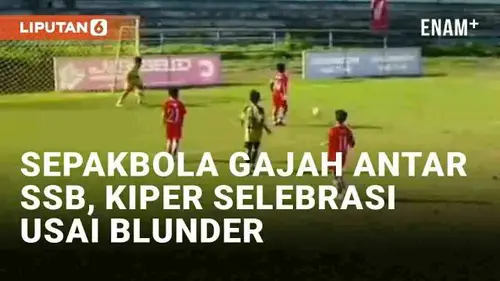 VIDEO: Heboh Dugaan Sepakbola Gajah Antar SSB di Makassar, Kiper Selebrasi Usai Blunder