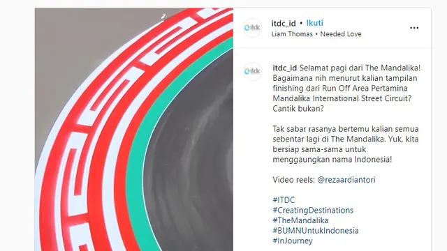 Area run off sirkuit Mandalika di NTB. Dok ITDC