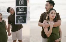 Potret Gritte Agatha Umumkan Kehamilan, Pamer Baby Bump di Pinggir Pantai dengan Foto USG Gede Banget