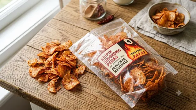 Chips Singkong Level Pedas
