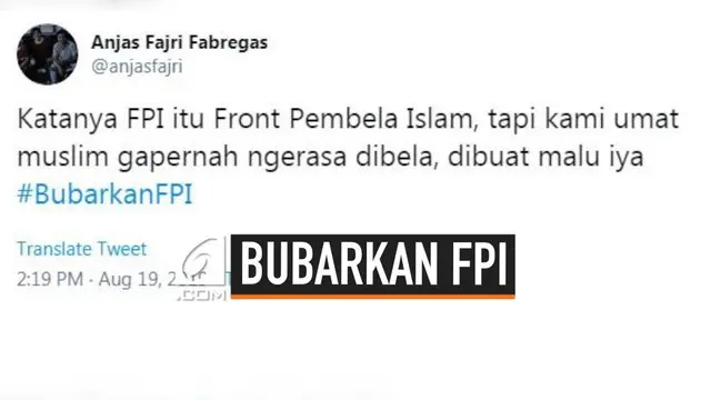 Jagat sosial media kembali diramaikan dengan tagar #BubarkanFPI, ini dipicu karena polemik kerusukan yang terjadi di Manokwari, Papua.