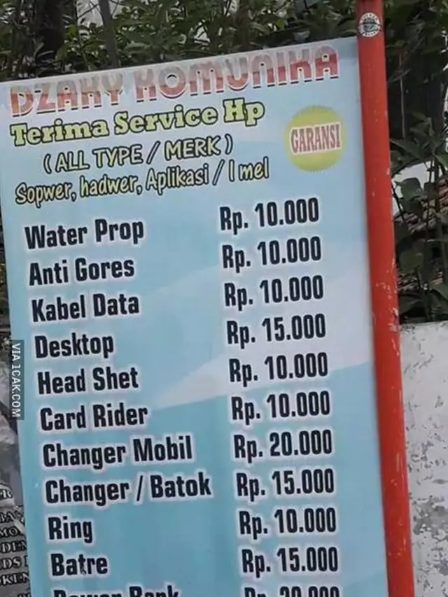 6 Tulisan Kocak Terima Servis Ini Bikin Tepuk Jidat