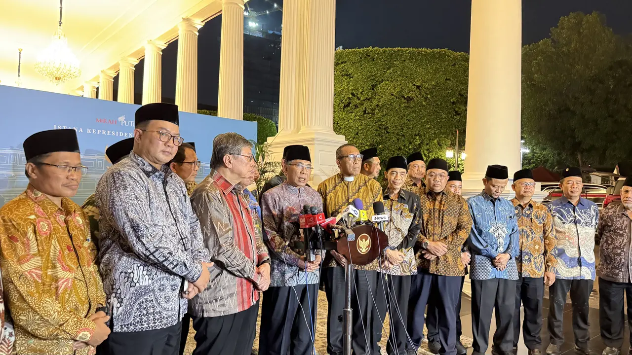 Sejumlah ormas keagamaan dan tokoh lintas agama bertemu Presiden Prabowo Subianto di Istana Negara Jakarta.