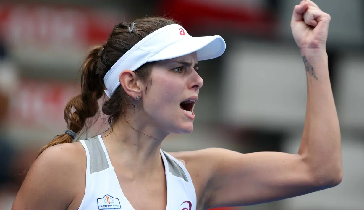 Peringkat tertinggi Julia Goerges adalah peringkat 15 WTA (5 Maret 2012). (AFP/Michael Bradley)