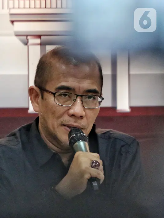 Ketua KPU RI Hasyim Asy'ari mengatakan, pihaknya sudah mengantisipasi jika Pilpres 2024 berlangsung dua putaran. Hari coblosan berlangsung pada 14 Februari. (Liputan6.com/Angga Yuniar)
