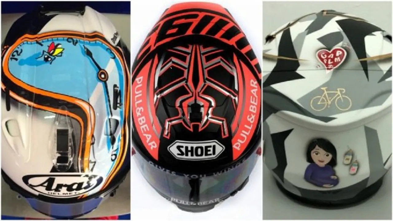 Helm pembalap MotoGP