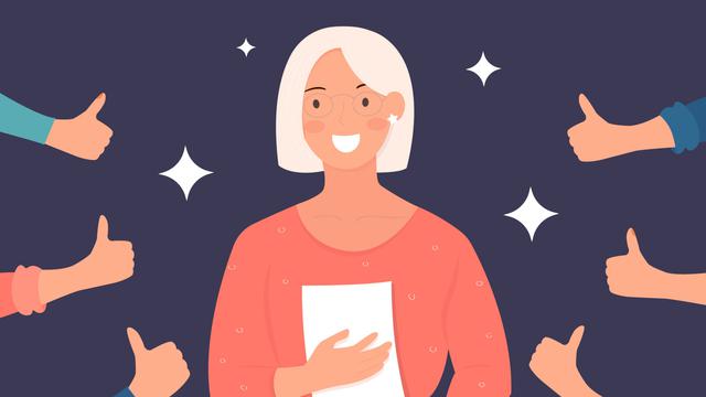 Ilustrasi memuji, pujian, salut, kagum