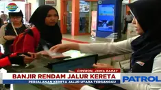 Pihak Daops III Cirebon terus memantau perkembangan tinggi muka air di perlintasan yang tergenang