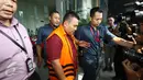 Dirut PT Mahkota Negara, Marisi Matondang usai menjalani pemeriksaan sebagai tersangka di KPK, Jakarta, Kamis (2/3). (Liputan6.com/Helmi Afandi)