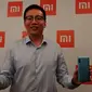 Head of Xiaomi South Pacific Region dan Country Manager Indonesia, Steven Shi, ketika peluncuran Redmi Note 5, Selasa (18/4/2018). Liputan6.com/ Andina Librianty