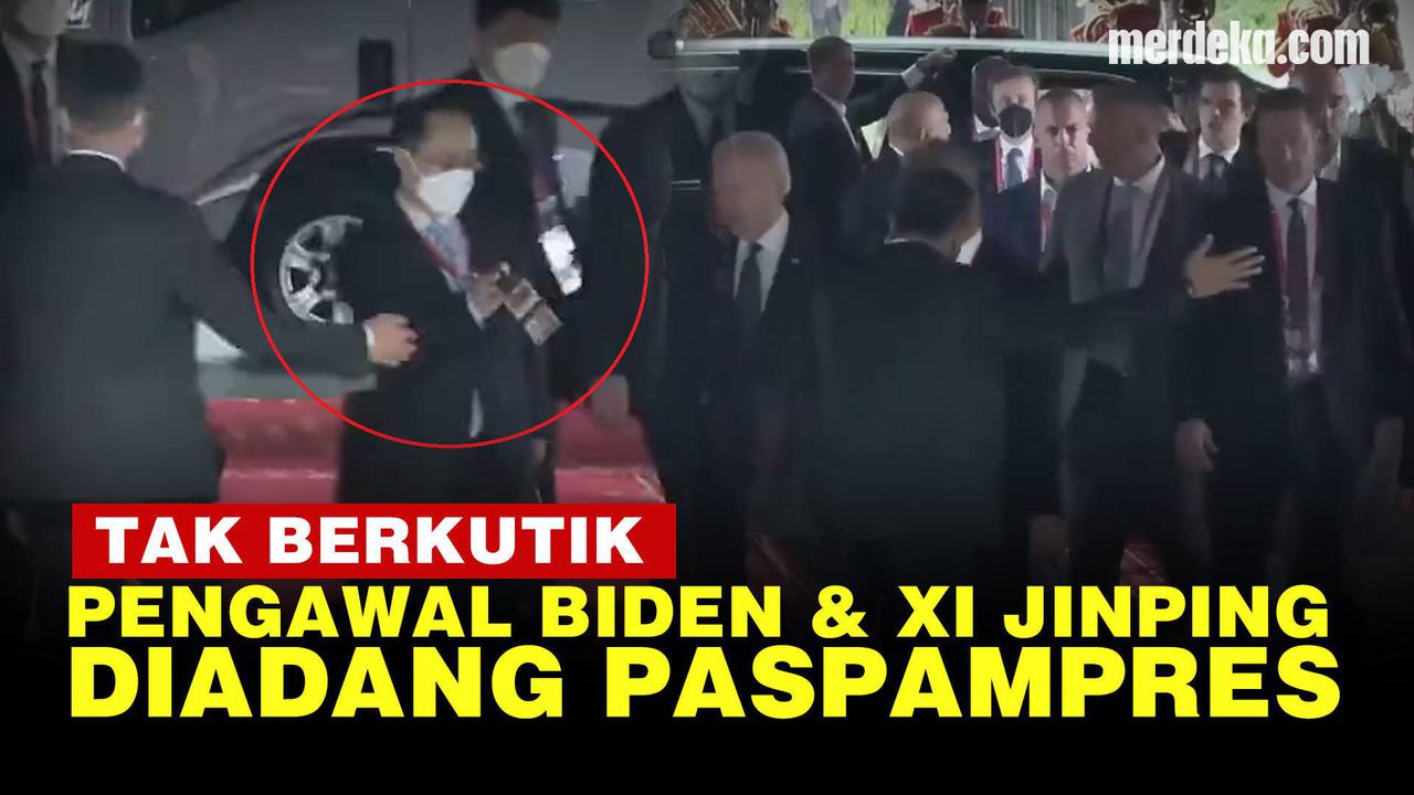 VIDEO: Ketegasan Paspampres Bikin Pengawal Joe Biden & Xi Jinping Tak Berkutik