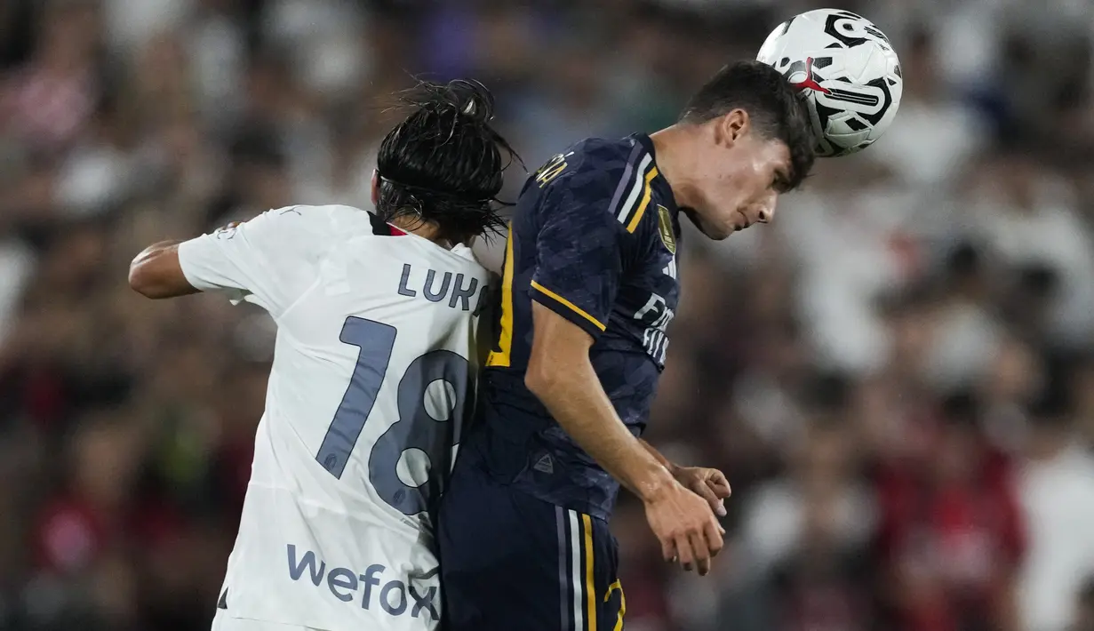 Real Madrid berhasil mengalahkan AC Milan dengan skor 3-2. (AP Photo/Ashley Landis)