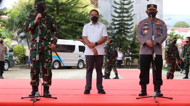 Menpora bersama Panglima TNI dan Kapolri