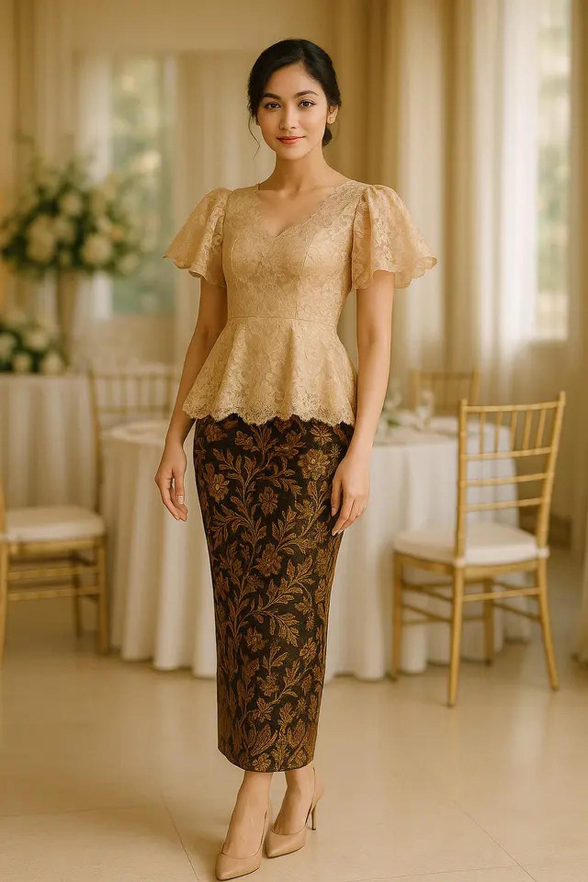 8 Model Batik Brokat Kombinasi Lengan Kupu Kupu Terbaru 2025, Anggun dan Modern