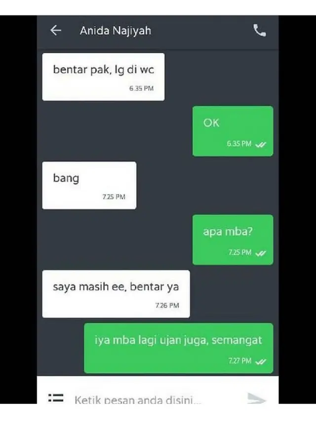 Chat Kocak Ojek Online Saat Disuruh Menunggu Ini Bikin Cengar- Cengir