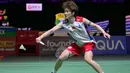 Bermain tiga set, Chen Yu Fei berhasil meredam permainan apik Carolina Marin. (BAY ISMOYO/AFP)