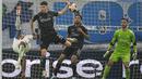 <p>Pemain Marseille yang mencatatkan nama di papan skor adalah Pierre-Emerick Aubameyang (9', 47' &amp; 90+3') dan Chancel Mbemba (26'). (AP Photo/Daniel Cole)</p>