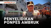 Polda Jawa Timur memastikan proses hukum ambruknya musala Pondok Pesantren Al Khoziny, Sidoarjo, masih terus berjalan. Sejumlah saksi telah diperiksa, dan demi keamanan, bangunan kompleks putra Ponpes Al Khoziny ditutup untuk umum.
