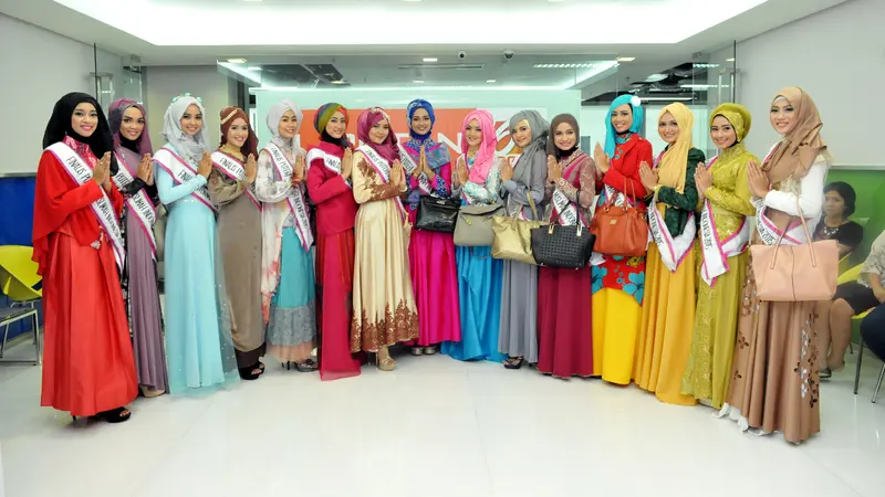 Finalis Puteri Muslimah Indonesia 2015 Sambangi Liputan6.com