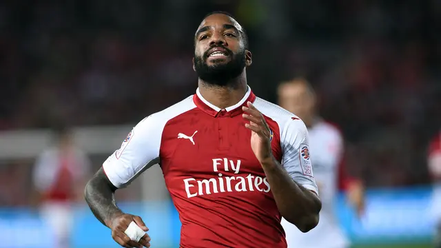 Striker Arsenal, Alexandre Lacazette, dipercaya butuh waktu untuk beradaptasi. 