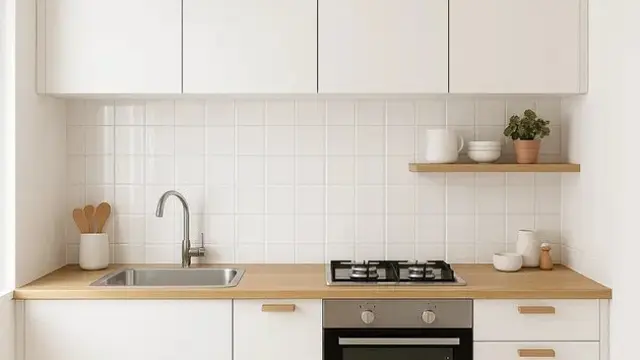 Model Dapur Rumah Type 36 Sederhana dengan Kabinet Gantung