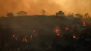 Kebakaran hutan biasa terjadi di Yunani pada musim panas. Kebakaran hutan menewaskan 101 orang di kota tepi pantai Mati, sebelah timur Athena, pada 2018. (AP Photo/Petros Giannakouris)