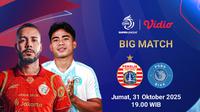 Saksikan Persija vs PSBS Biak eksklusif di Vidio. (dok. vidio.com)