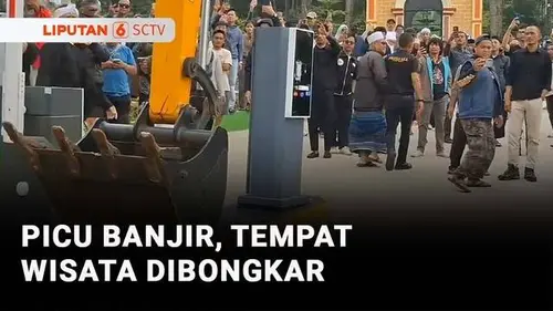 VIDEO: Tempat Wisata di Puncak Bogor Dibongkar Paksa Warga Gegara Picu Banjir