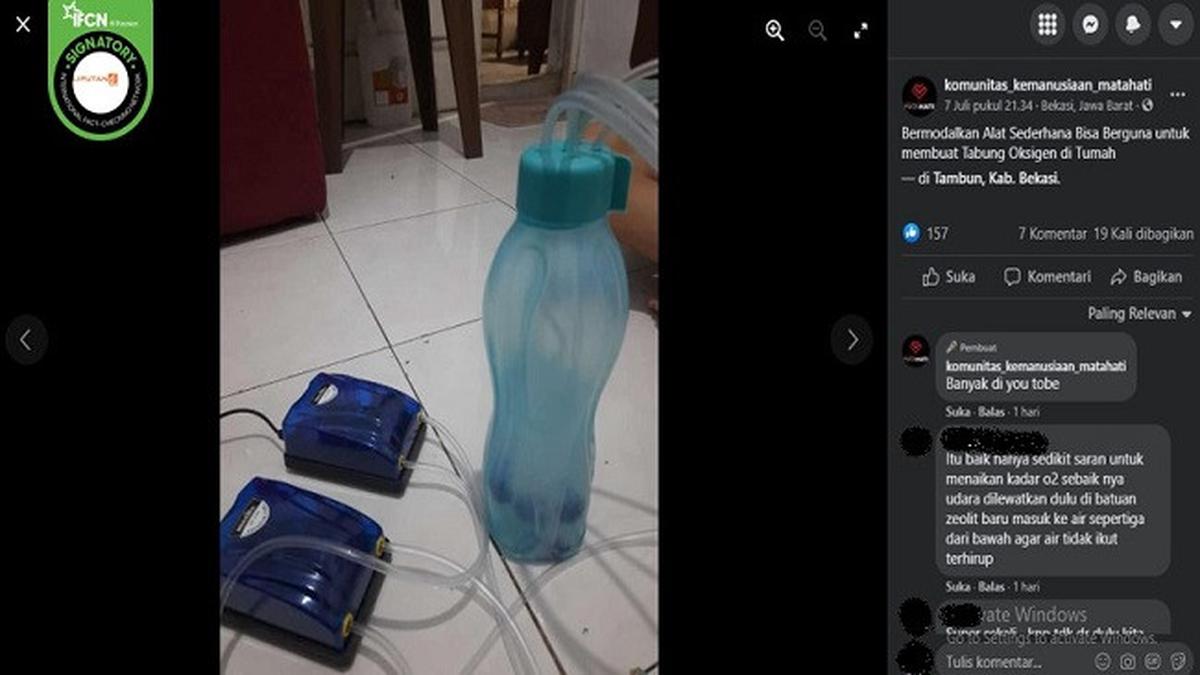 Oksigen Jadi Bahan Hoaks, dari Tabung hingga Urusan Pajak